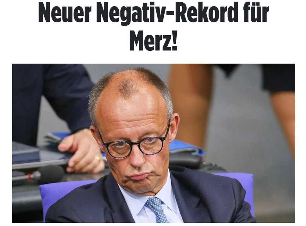 Рейтинг Мерца рекордно низок, AfD впервые впереди ХДС/ХСС — опросы Bild и INSA
