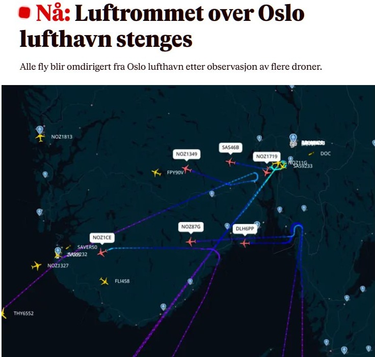 Дроны-невидимки парализовали аэропорты Скандинавии