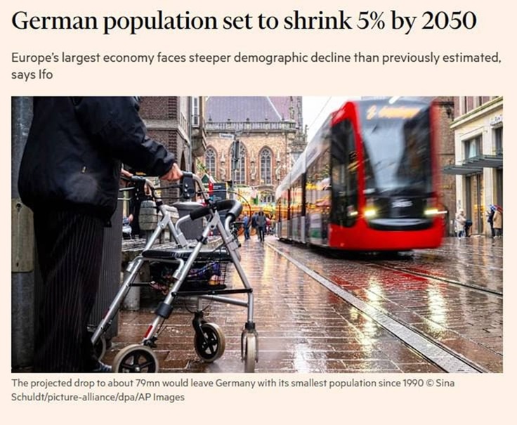 Население Германии стремительно стареет: к 2050 году — минус 5% и катастрофа для пенсионной системы Население Германии стремительно стареет: к 2050 году — минус 5% и катастрофа для пенсионной системы